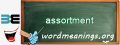 WordMeaning blackboard for assortment